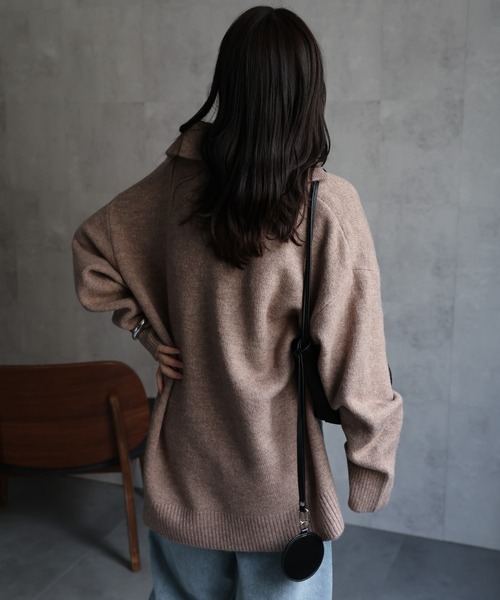 ap retro ニット セーター スキッパーポロ襟オーバーサイズニット