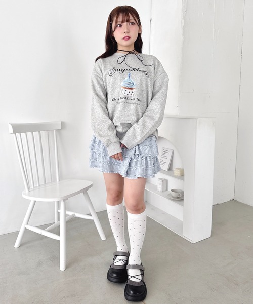 Loueme トレーナー スウェット ファンシーカップケーキロゴスウェット