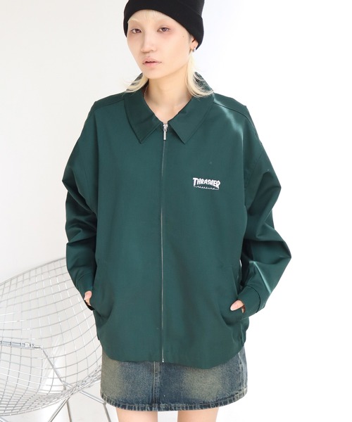 THRASHER ダークグリーンジャケット THRASHER（スラッシャー） ブルゾン アウター 「THRASHER/スラッシャー