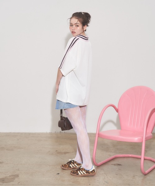 「JUST A NOON」 半袖カットソー FREE ブルー レディース_画像5