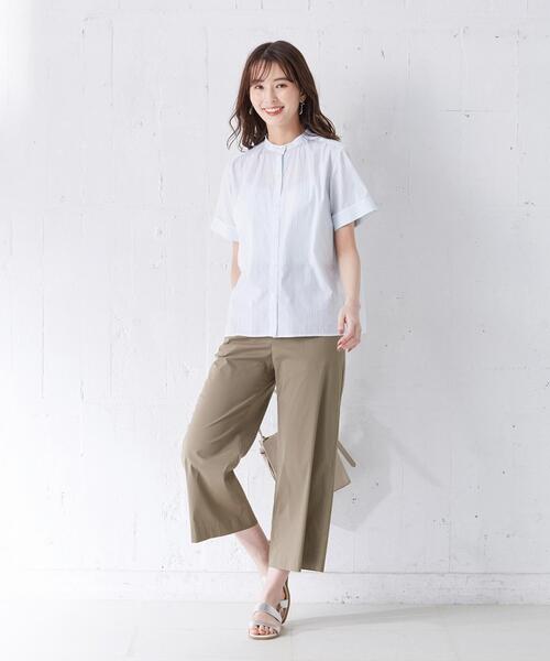 「J.PRESS」 半袖ブラウス 9 ブルー レディース_画像2