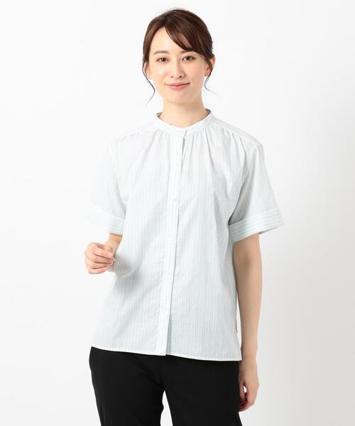 「J.PRESS」 半袖ブラウス 9 ブルー レディース_画像3