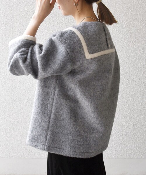 SHIPS any tシャツ any: バイカラー セーラー デザイン プルオーバー