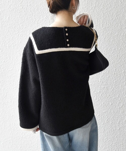 SHIPS any tシャツ any: バイカラー セーラー デザイン プルオーバー