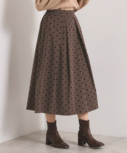 ITS'DEMO（イッツデモ） スカート 「手洗い可」フロッキードット