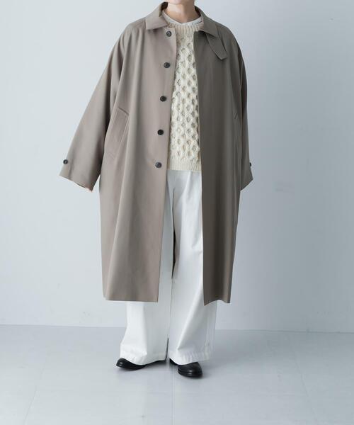 かぐれ　ウール100% ベージュ ロングコート かぐれ コート アウター ウーステッドウールコート レディース