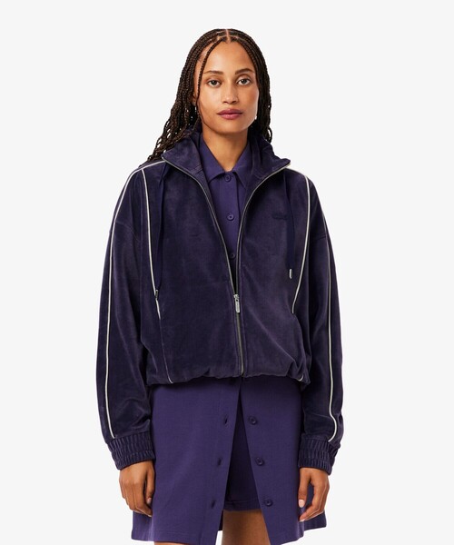 LACOSTE（ラコステ） カーディガン ベロアタッチパイピングトラック