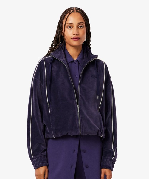 LACOSTE（ラコステ） カーディガン ベロアタッチパイピングトラック