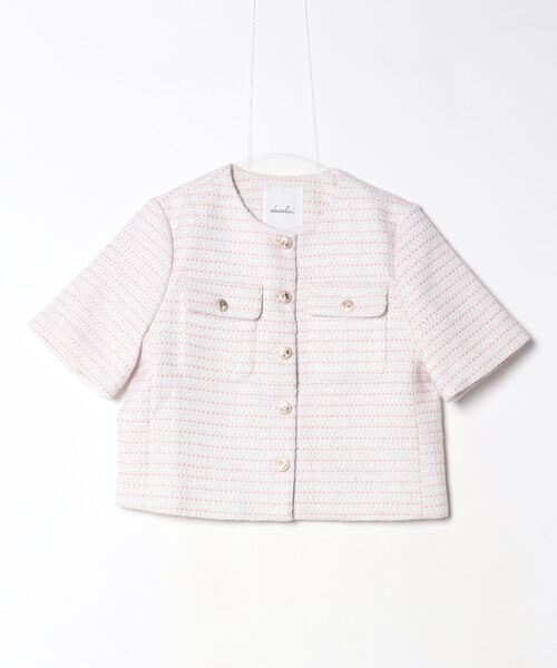 dazzlin（ダズリン） ツイードジャケット FREE ピンク レディース