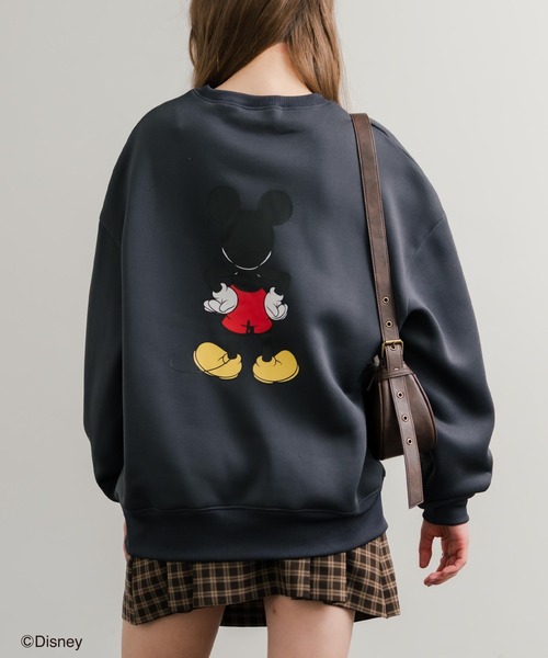 3635　ディズニー　ミッキー　長袖　スウェット　ワッペン　裏起毛　紺 3635 ディズニー ミッキー 長袖 スウェット ワッペン 裏起毛 紺 3635