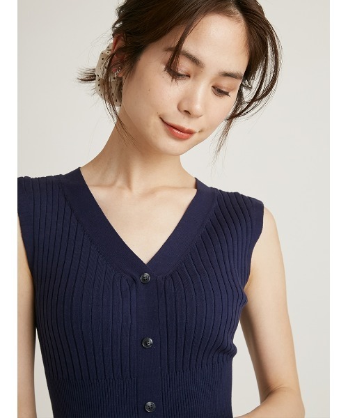 SNIDEL（スナイデル） ニットワンピース ONE SIZE ネイビー レディース