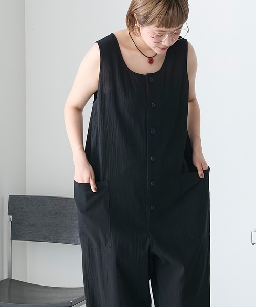 forksy.（フォルクシー） オーバーオール FREE ブラック レディース