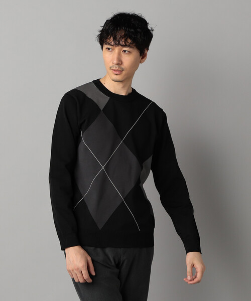 コムサ・メン（COMME CA MEN）/アーガイル柄 クルーネックニット COMME CA MEN（コムサメン） セーター ニット アーガイル柄 クルー