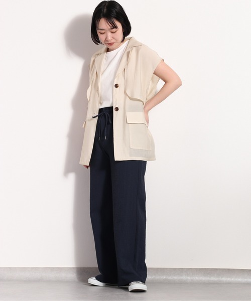 「cepo」 パンツ S ブラック×ホワイト レディース_画像4