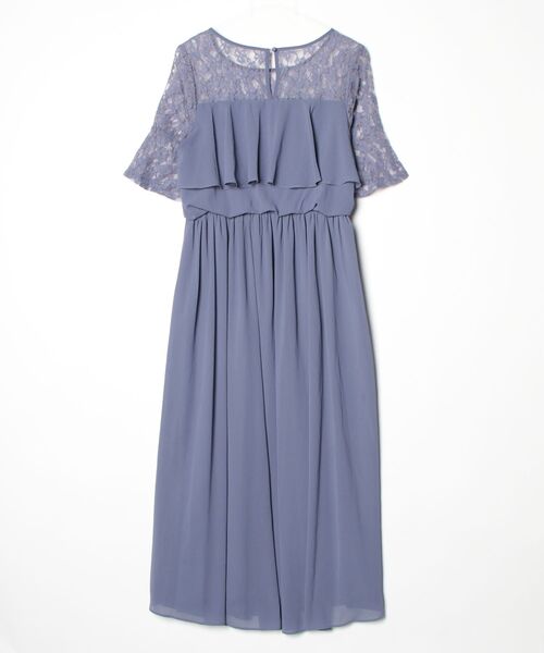 「Cinderella」 半袖ワンピース X-LARGE グレイッシュブルー レディース_画像2