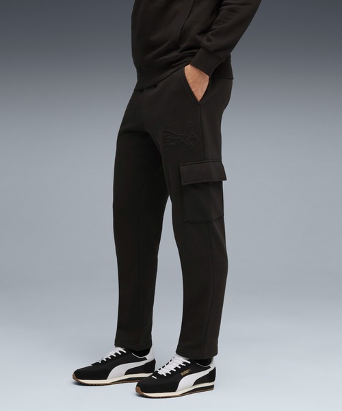 PUMA ESS エンボスド フーディ 裏起毛 ・カーゴパンツ L セット PUMA（プーマ） パンツ メンズ ESS エンボスド カーゴパンツ メンズ