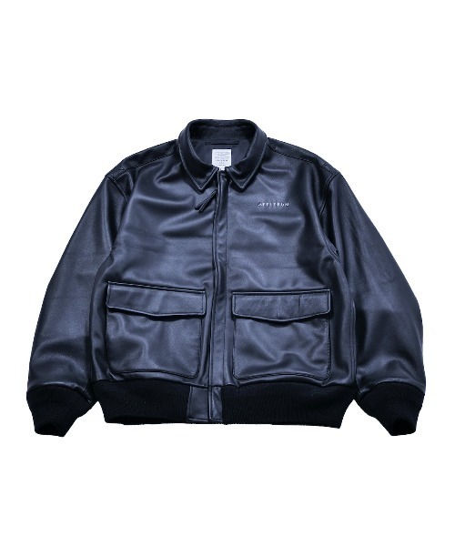 革ジャン ライダース APPLEBUM A-2 Leather Jacket（アップルバム A-2 レザー ジャケット） メンズの画像