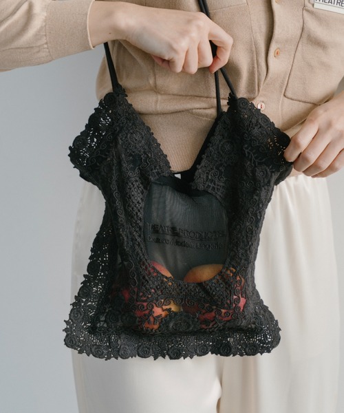 THEATRE PRODUCTSレーストップス 新品 THEATRE PRODUCTS COTTON LACE DRAWSTRING HAND BAG コットンレース
