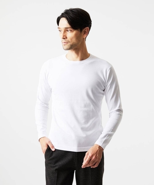 ミッシェルクランオム（MICHEL  HOMME）/モワール　クルーネックニット MICHEL KLEIN HOMME（ミッシェルクラン オム） セーター ニット