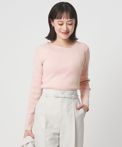 ルイ※6/19まで【未使用新品】Gajess Irina リブニット フロントロゴリブニットワンピース