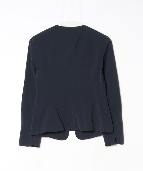 「TITE IN THE STORE」 ノーカラージャケット 38 ネイビー レディース_画像2