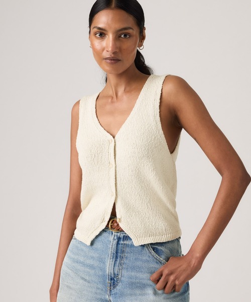 Levi's（リーバイス） ベスト ジレ HELEN ミニブークレ ベスト