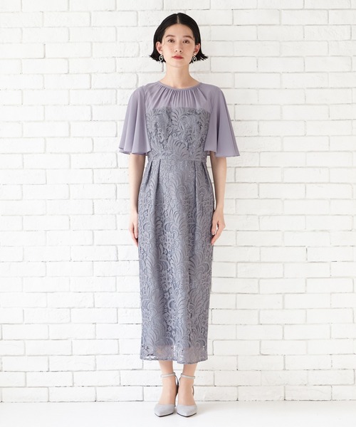 「AIMER」 ノースリーブワンピース LARGE グレイッシュブルー レディースの画像