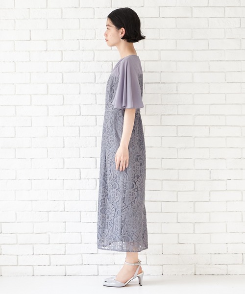 「AIMER」 ノースリーブワンピース LARGE グレイッシュブルー レディースの画像