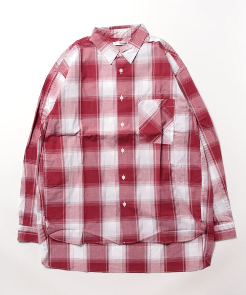 「STYLEBLOCK」 「BARCEDOS」長袖シャツ L レッド メンズ_画像5