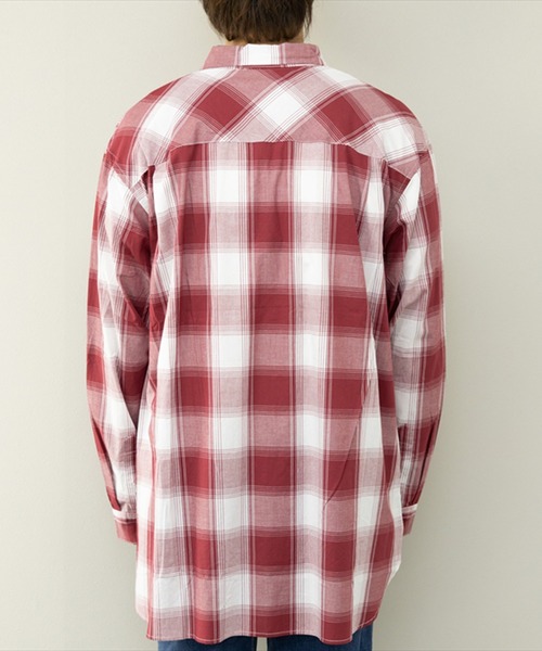 「STYLEBLOCK」 「BARCEDOS」長袖シャツ L レッド メンズ_画像7
