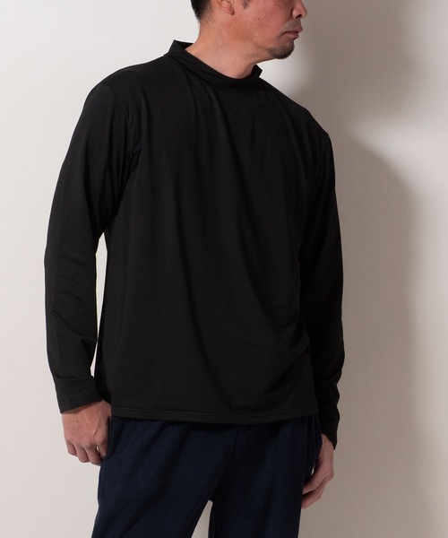 長袖黒Tシャツ BLACK by VANQUISH（ブラックバイバンキッシュ） クルーネック Tシャツ