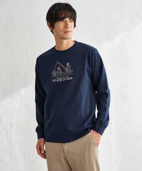 ikka（イッカ） tシャツ ポンチ刺繍ロンT メンズ : ZOZOTOWN Yahoo!店