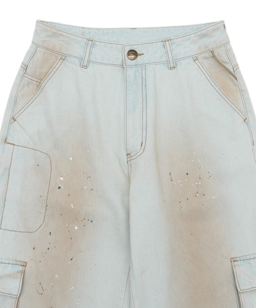 「SCULPTOR」 カーゴパンツ MEDIUM ライトブルー レディース_画像2