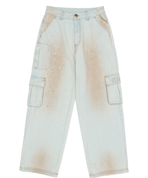「SCULPTOR」 カーゴパンツ MEDIUM ライトブルー レディース_画像4