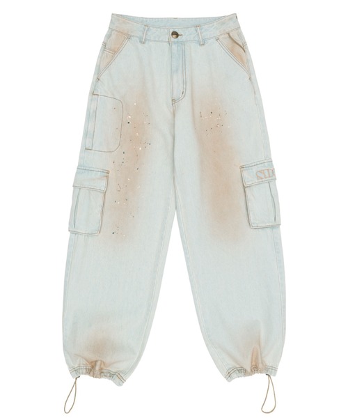 「SCULPTOR」 カーゴパンツ MEDIUM ライトブルー レディース_画像8