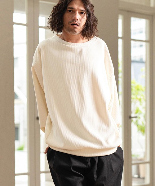 「CAMBIO」 長袖Tシャツ M ホワイト メンズの画像