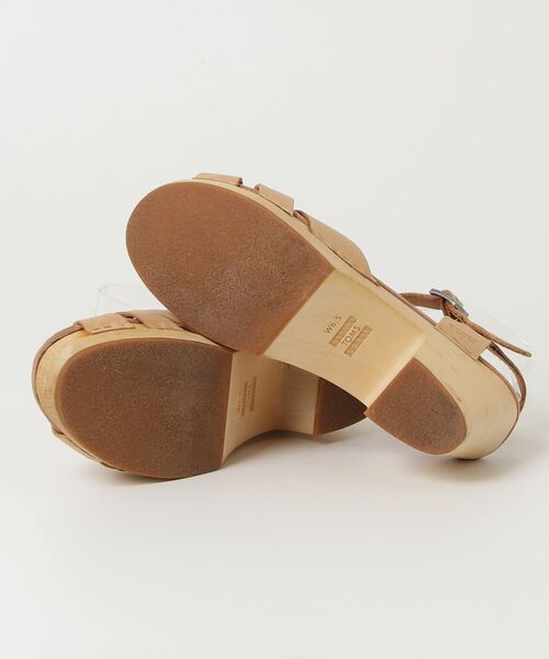 「TOMS」 ヒールサンダル US6.5 ベージュ レディース_画像3