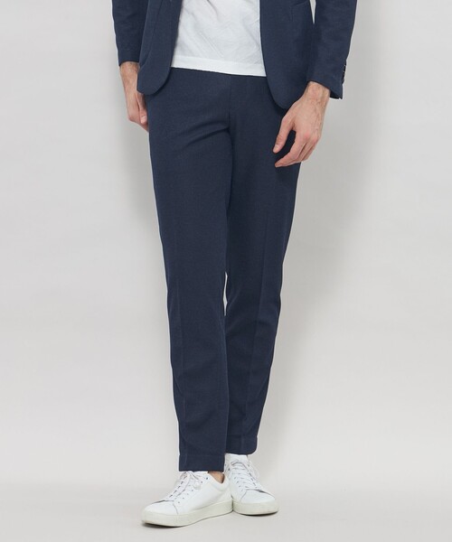 ✨美品✨マッキントッシュロンドン 紺 L 洗える 現行 BREASY ストライプ MACKINTOSH LONDON（マッキントッシュ ロンドン） パンツ 「WEB・一部