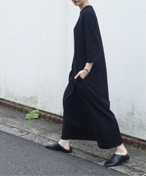 「JOURNAL STANDARD LUXE」 7分袖ワンピース SMALL ブラック レディース_画像2