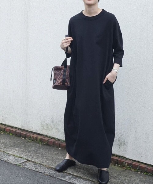 「JOURNAL STANDARD LUXE」 7分袖ワンピース SMALL ブラック レディース_画像3