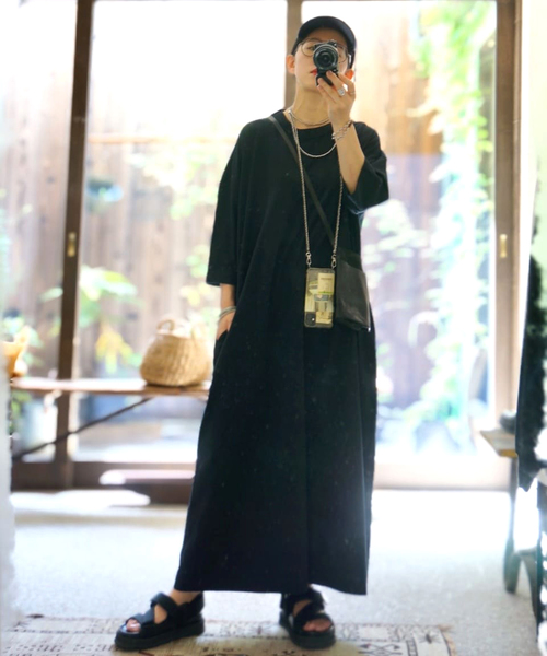 「JOURNAL STANDARD LUXE」 7分袖ワンピース SMALL ブラック レディース_画像5