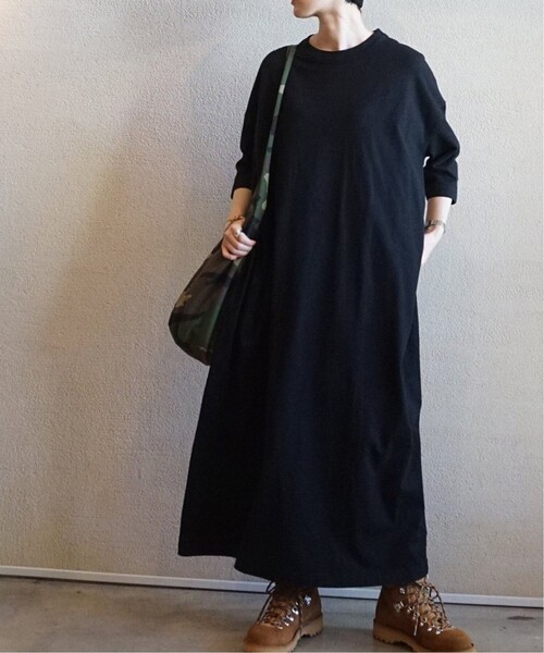 「JOURNAL STANDARD LUXE」 7分袖ワンピース SMALL ブラック レディース_画像6