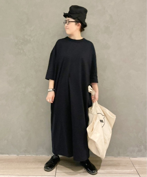 「JOURNAL STANDARD LUXE」 7分袖ワンピース SMALL ブラック レディース_画像9
