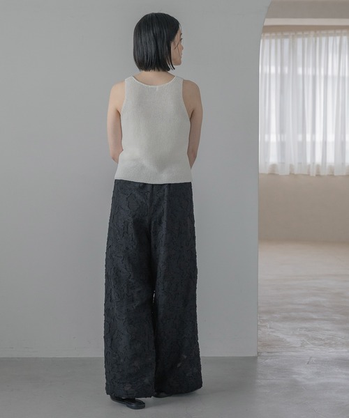 ニット セーター アメスリペーパーニットノースリーブ レディースの画像