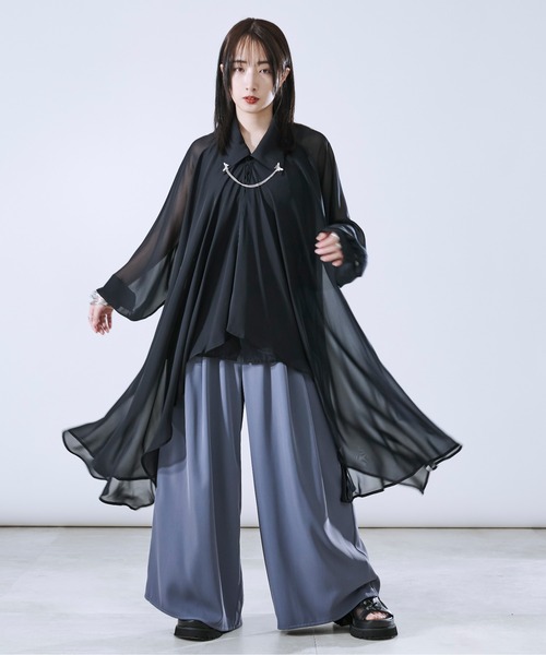 「Ellno Loset」 長袖シャツ SMALL オフホワイト メンズ_画像6
