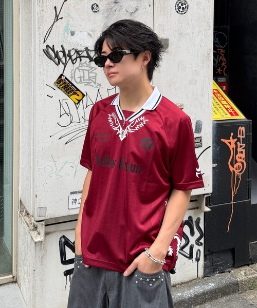 ADAMASTE tシャツ Western Soccer Game T-shirt - ウエスタンサッカー