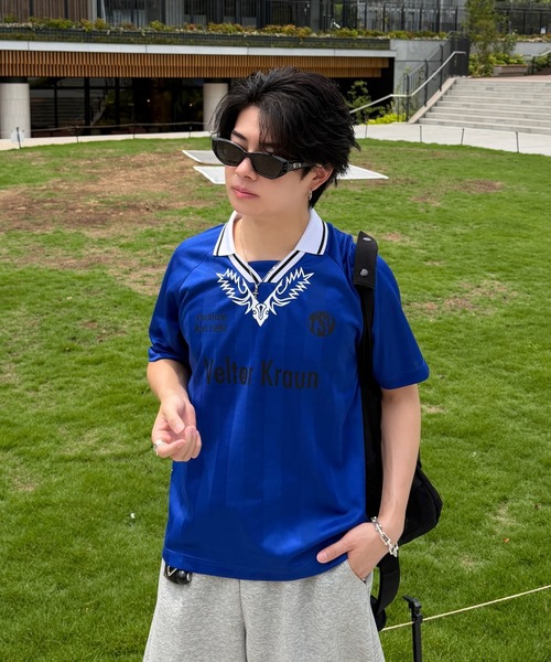 ADAMASTE tシャツ Western Soccer Game T-shirt - ウエスタンサッカー