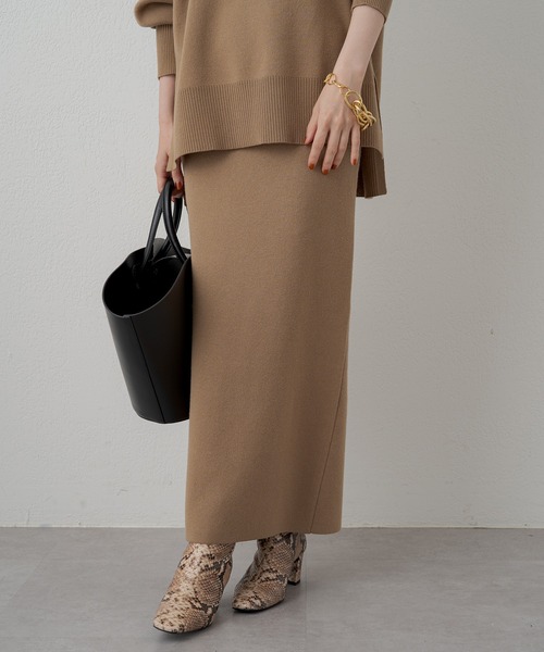 「LOUNGEDRESS」 ニットスカート FREE ベージュ レディース_画像5