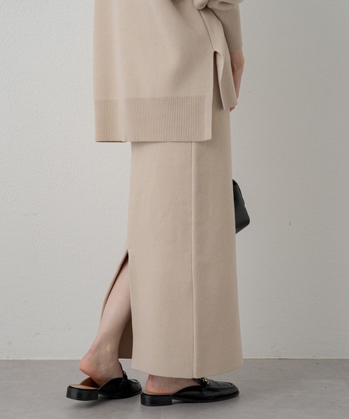 「LOUNGEDRESS」 ニットスカート FREE ベージュ レディース_画像6