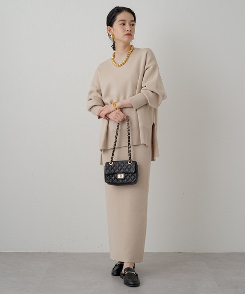 「LOUNGEDRESS」 ニットスカート FREE ベージュ レディース_画像8